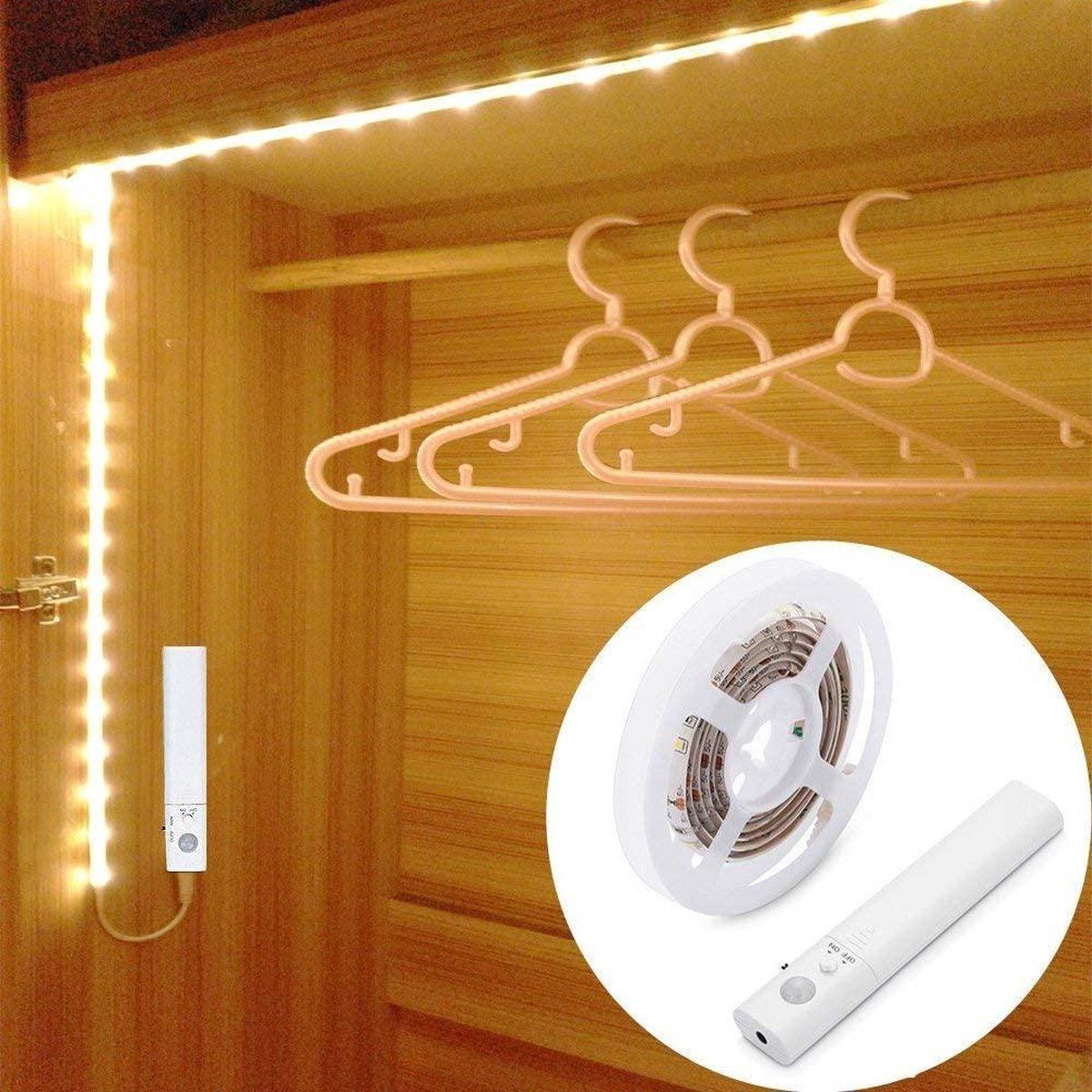 EZMarkt Bed/Kast en Trap Verlichting - Led Strip - 1M - Met Bewegingssensor
