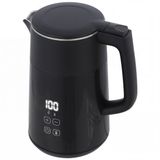 HOMCOM Bouilloire 1,7 litre avec contrôle de température - Bouilloire à thé - Bouilloire en inox - Noir