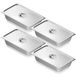 VEVOR 4 Pack Hotel Pans, Full Size Anti-Jam Stoompan met Deksel, 0,8 mm Dikke Roestvrijstalen Stoom Tafel Pan, 4-Inch Diepe Commerciële Tafel Pan, Catering Opslag Voedsel Pan, voor Industrieel &