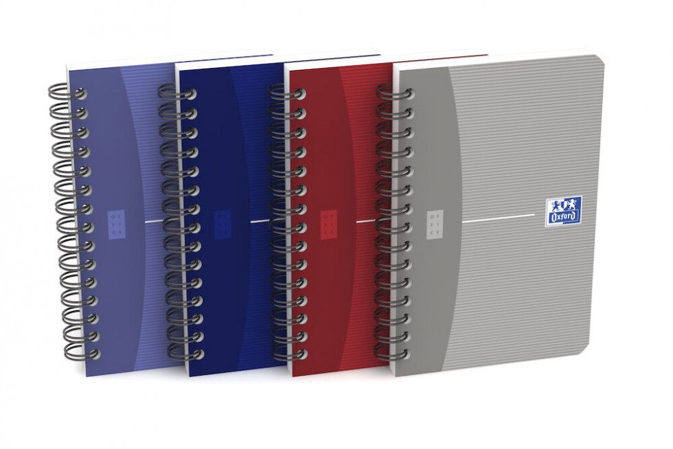 Oxford Office Essentials Notitieboekje - Zilver, Blauw, Rood - 9x14mm