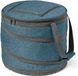 Merkloos Koeltas - blauw - opvouwbaar - 30 x 26 cm - 15 liter - met rits en flesopener - polyester