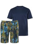 JP1880 Pyjama kort blauw / navy / olijfgroen