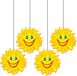 Bellatio Decorations Shoppartners Bv Zomer/lente feest thema zonnetjes versiering - 4x - Dia 28 cm - karton - feestartikelen