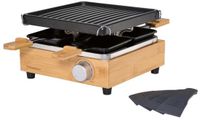 Silvercrest Raclette grill bamboe - 4 personnes - 800 watt