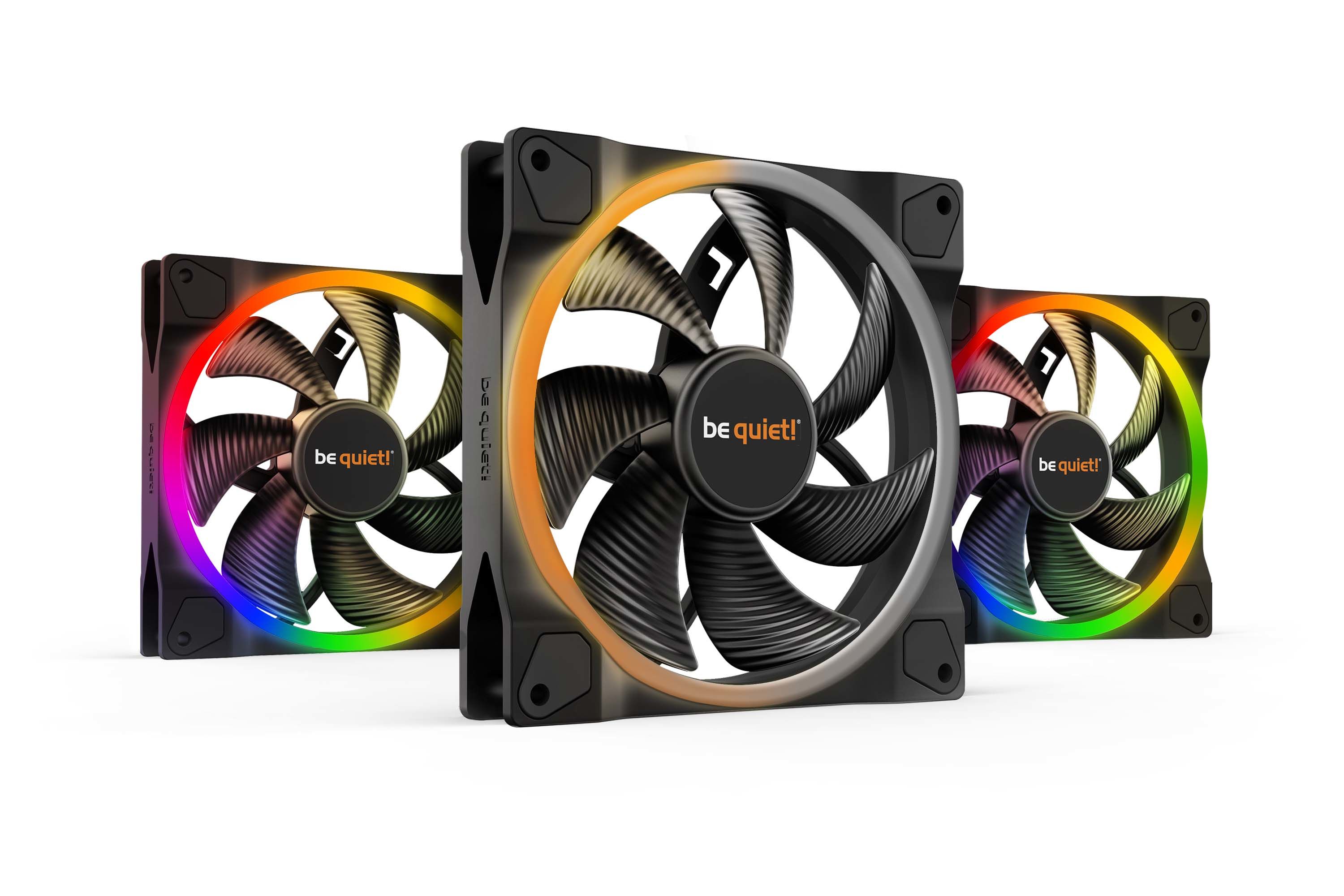 be quiet! Light Wings PWM Triple Pack 140mm Computer Case Fan - Black