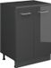 Vicco Armoire d'extension Rion, Anthracite Brillant/Anthracite, 60 x 46 cm