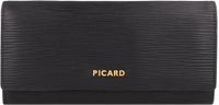 PICARD Leren portemonnee Calais 1 Flap Wallet Schwarz zwart