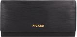 PICARD Leren portemonnee Calais 1 Flap Wallet Schwarz zwart