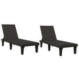 VidaXL Tuinstoel Lounge Polypropyleen (PP) Zwart