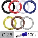 Quadrios 25CW117 Enkele ader LiFY 2.5 mm² Zwart, Rood, Wit, Blauw, Geel-groen, Bruin, Grijs 1 set(s)