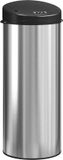 HOMCOM Sensorprullenbak 55L Roestvrij Staal ABS Zilver Soft-close Vingerafdrukbestendig