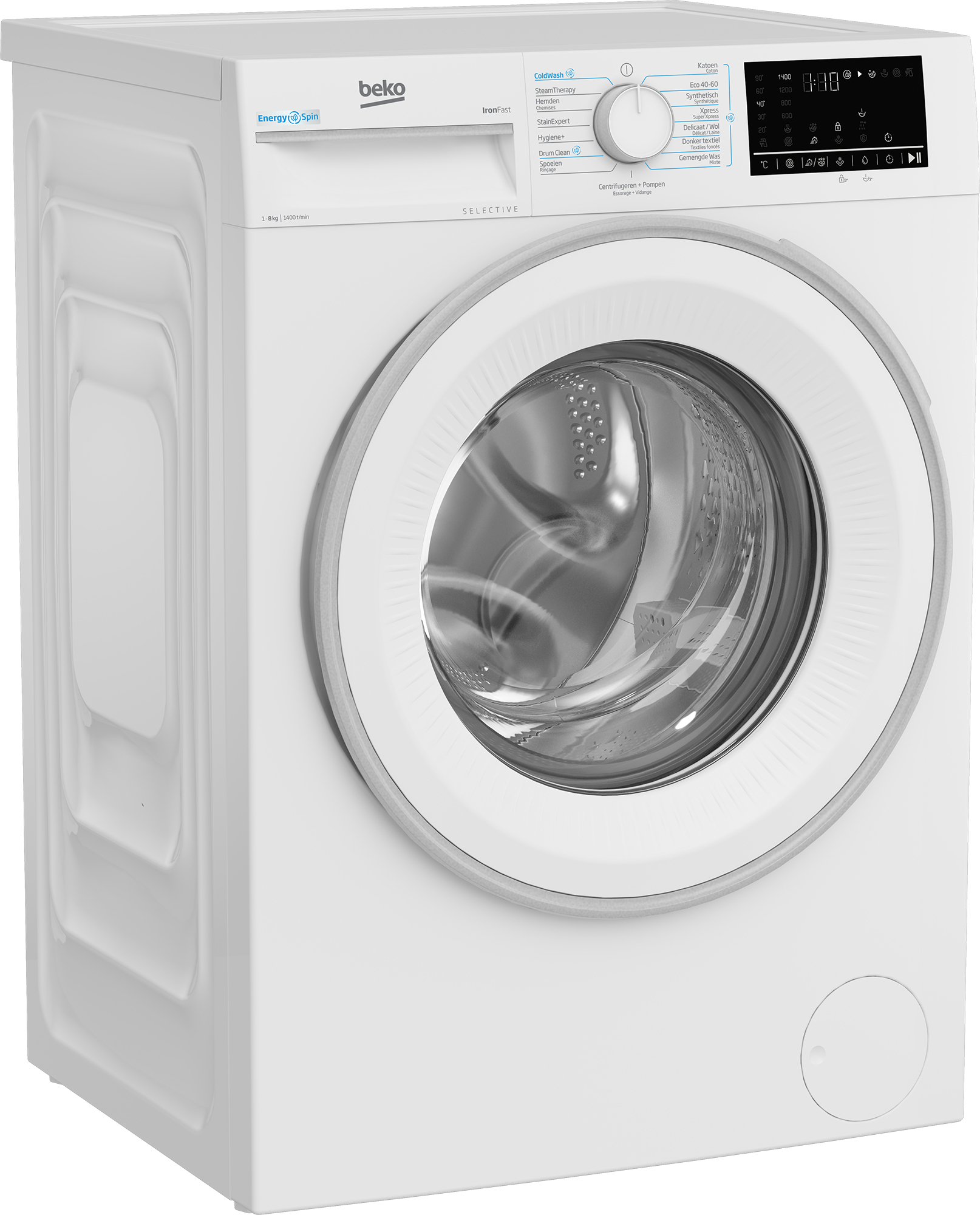 Beko B3WM4841W2 - Wasmachine - 8 kg - 1400 rpm - Wit