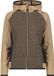 CMP Damesjack met capuchon, beige/bruin/zwart, XXS