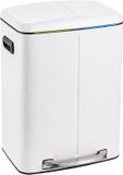 Merkloos / Sans marque Relaxdays Prullenbak afvalscheiding - 40 liter (2x20) - wit