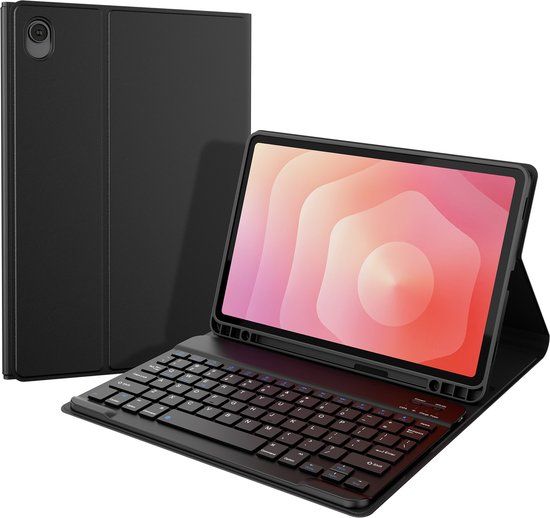 Accezz Tablet Toetsenbord Hoes - Geschikt voor Samsung Galaxy Tab S11 - QWERTY Bluetooth Keyboard Bookcase - Zwart