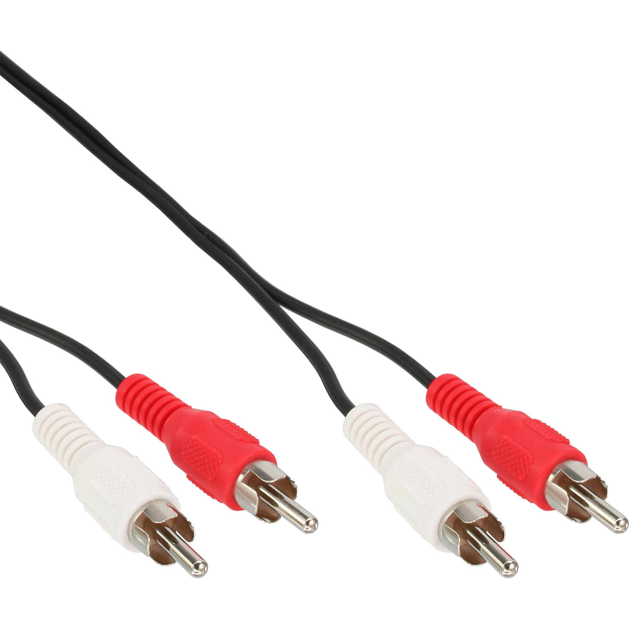 Inline 5m 2x RCA M/M - Zwart