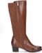 Caprice Cognac Leren Dames Hoge Laarzen - Cognac - 38