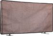 Unyqoos Housse de protection en tissu pour TV - Compatible avec TV 65" - Housse de protection en lin - En marron foncé