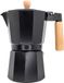 Nerthus FIH 1253 moka induktie 9 kopjes aluminium zwart houtdesign voor koffie