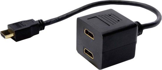 Digitus AK-330400-002-S HDMI Y-adapter Zwart