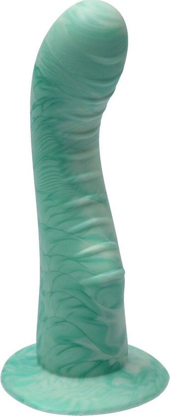 Ylva & Dite Kajsa Siliconen G-spot / Prostaat Dildo - Made in Holland - Pastel Groen / Fruit Groen Metallic