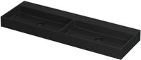 Wastafel INK United Wastafel Dubbel Zonder Kraangat Mat Zwart 1400x450x110 mm