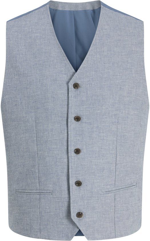 Jack & Jones Premium Gilet JPR MARTIN Slim Fit Katoen/Linnen Blauw