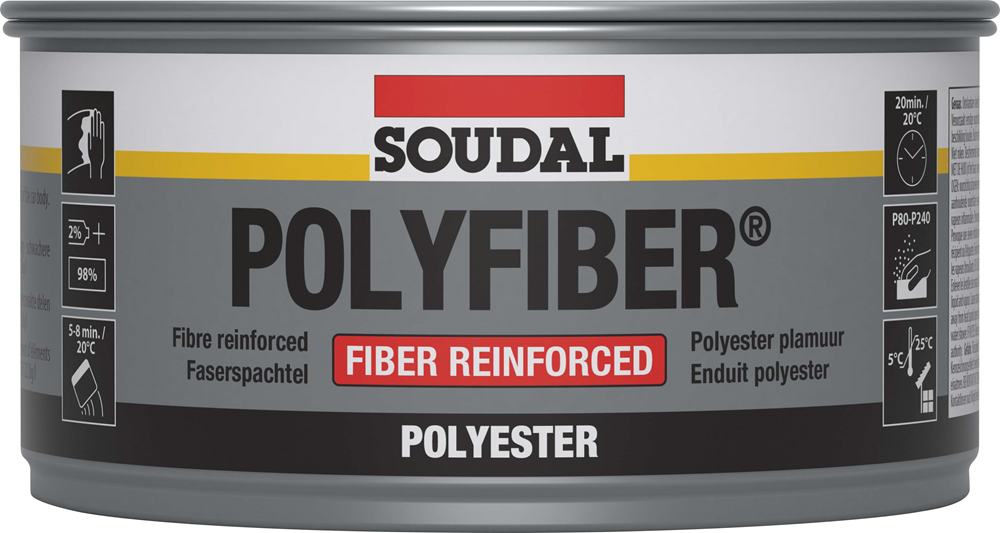 Soudal Polyesterplamuur 500 gr Grijs 30102 - 103432