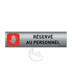 Deurplaat van geborsteld aluminium, bedrukt, 200 x 50 mm, dubbelzijdig, zelfklevend, UV-druk direct op aluminium