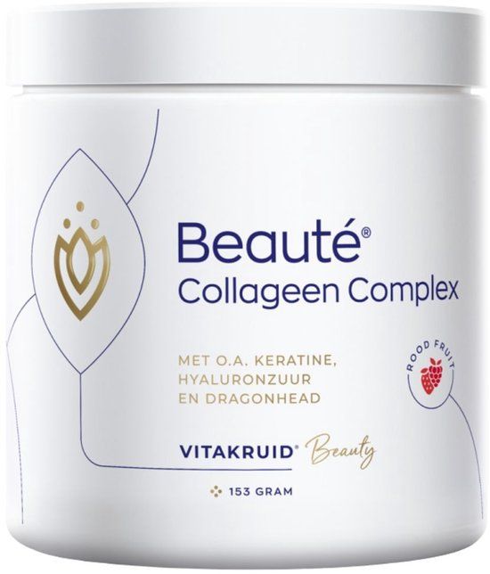 Vitakruid Beauté Collageen Complex Poeder Rood Fruit 154g