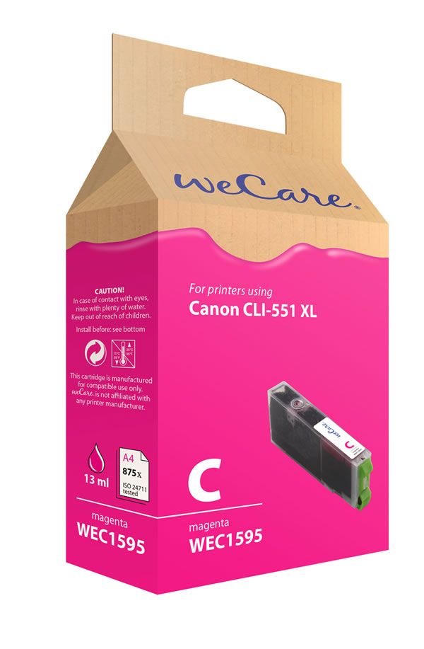 wecare WEC1595 inktcartridge paars - 13 ml - magenta