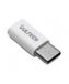 Vultech ADP-01P tussenstuk voor kabels USB Type-C Micro-USB Wit