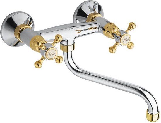 Sapho Reitano Rubinetteria ANTEA Wandmontage mengkraan - chroom/goud