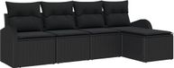 vidaXL - Fauteuil - 1 place - Noir - Polyrotin