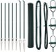 vidaXL - Zeshoekig gaashek met palen - 10 x 1,2 m - PVC-Coated Staal - Groen