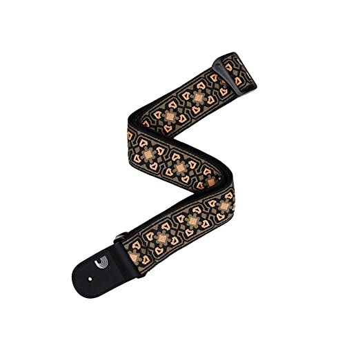 D'Addario Eco-Comfort Geweven Gitaarband - Bruin & Oranje