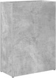 vidaXL - Opslaghaak - & - Rek - Beton - Grijs - 40 - x - 20 - x - 55,5 - cm - Bewerkt - hout