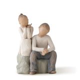 Willow Tree 26187 Broer en Zus Figuur, 7,6 x 3,8 x 14 cm, Naturel
