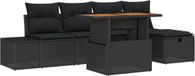 vidaXL Tuinbank - Zwart - Polyrattan