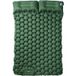 Matelas de camping autogonflant avec oreillers 2 personnes vert