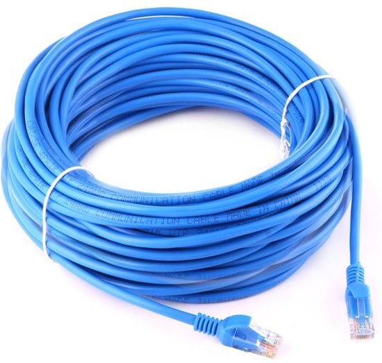 By Qubix internetkabel van - 30 meter - blauw - CAT5E ethernet kabel - RJ45 UTP kabel met snelheid van 1000Mbps - Netwerk kabel van hoge kwaliteit