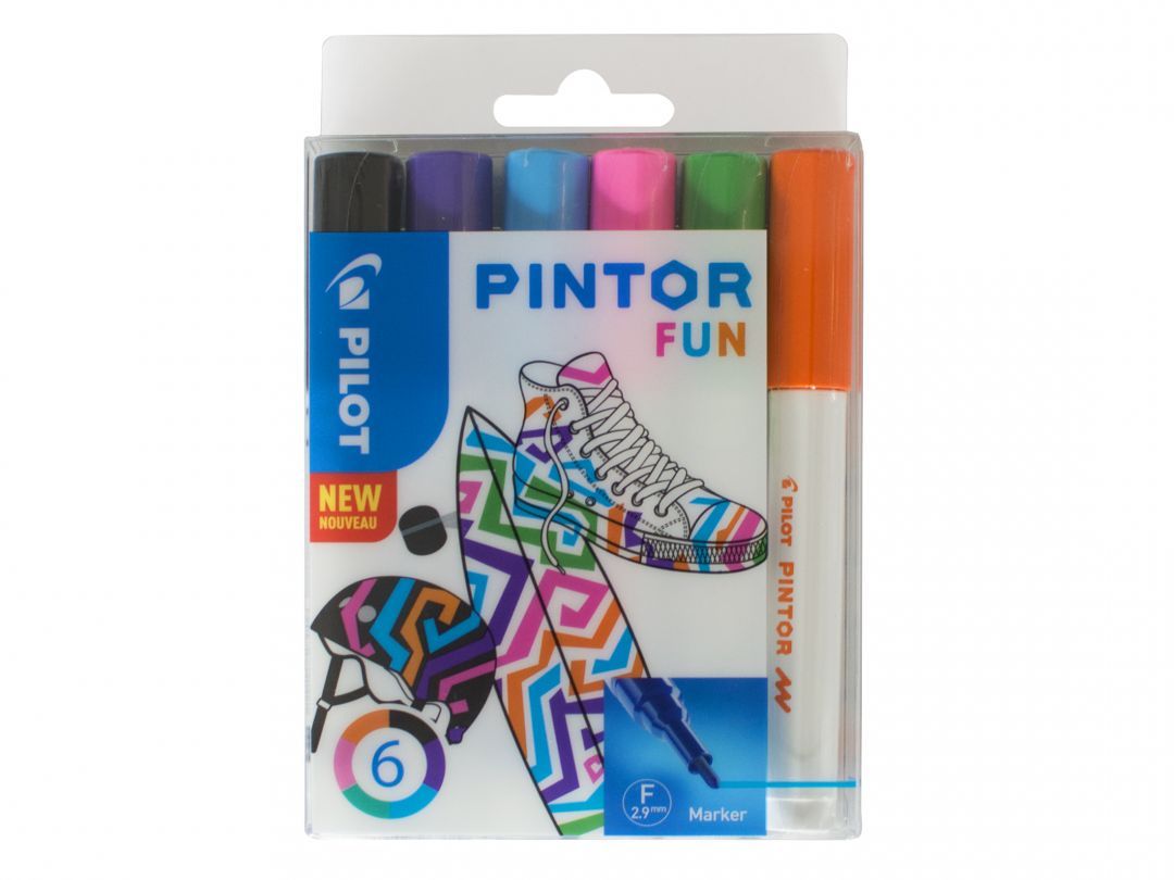 Pilot Pintor Fun - 6 stuks - Verschillende kleuren