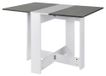 Table de salle à manger - Table de cuisine carrée - 103 x 76 x 73,4 cm - Convient pour 4 personnes - Style moderne et minimaliste - Petit, convient pour salle à manger/salon - Béton blanc