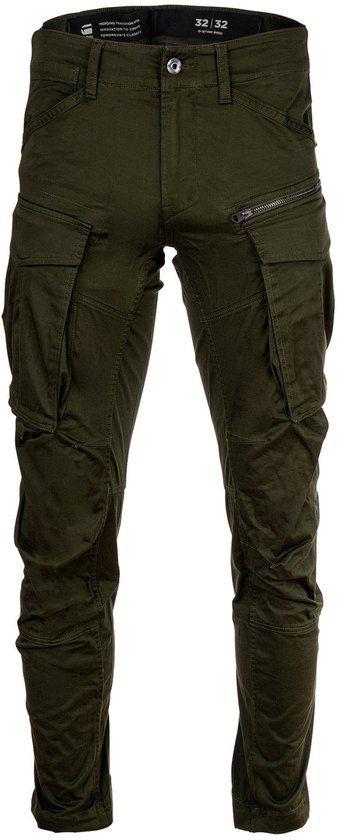 G-Star Raw Rovic Zip 3d Regular Tapered Cargobroek Heren - Donkergroen - Maat 34/32