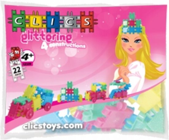 Clics Glitteringsetje - 22 stuks - 4 constructies om te bouwen