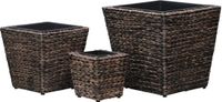 vidaXL Plantenbakken verhoogd 3 stuks waterhyacint bruin