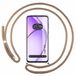 Tumundosmartphone Transparante beschermhoes voor Oppo A80 5G met koord, camel