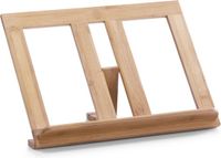 Zeller Kookboekstandaard - bamboe hout - bruin - 35 x 20 x 20 cm