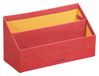 RHODIA 194614C - Brievenhouder Koraal - 25 x 10 x 14 cm - Oranje Zadelstiksel - Buitenkant in Imitatieleer - Home Office Rhodiarama Collectie - Bureauorganisatie en Stijlvolle Opberging
