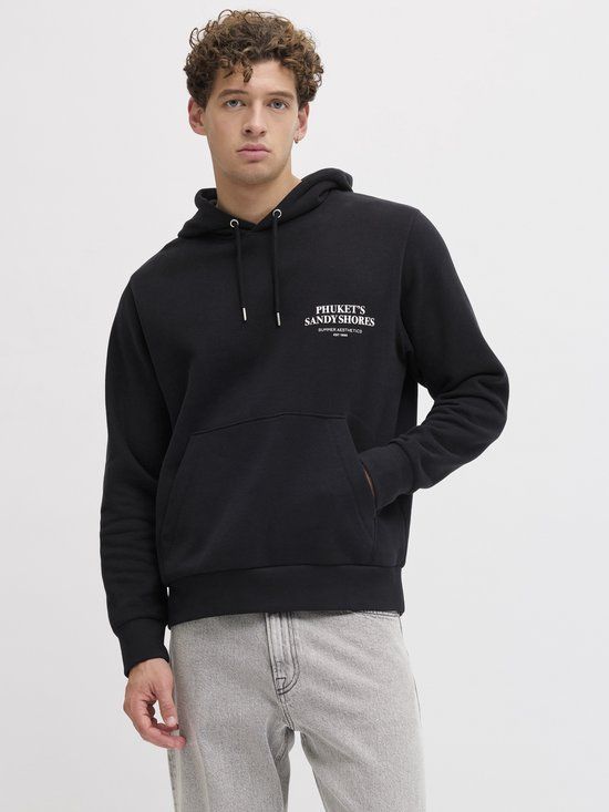 JJ REBEL JACK&JONES JREBCHRISTIAN HOOD SWEAT Jongens Zwart